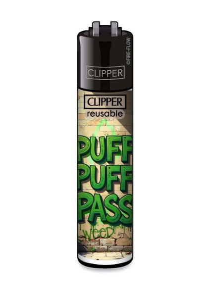 Clipper Feuerzeug mit Puff Puff Graffiti Motiv