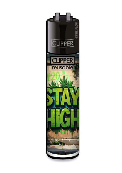 Clipper Feuerzeug mit Stay High Graffiti Design