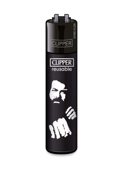 Schwarzes clipper feuzeug mit weißer silhouette eines bärtigen manns in gebetshaltung gothic horror dark fashion