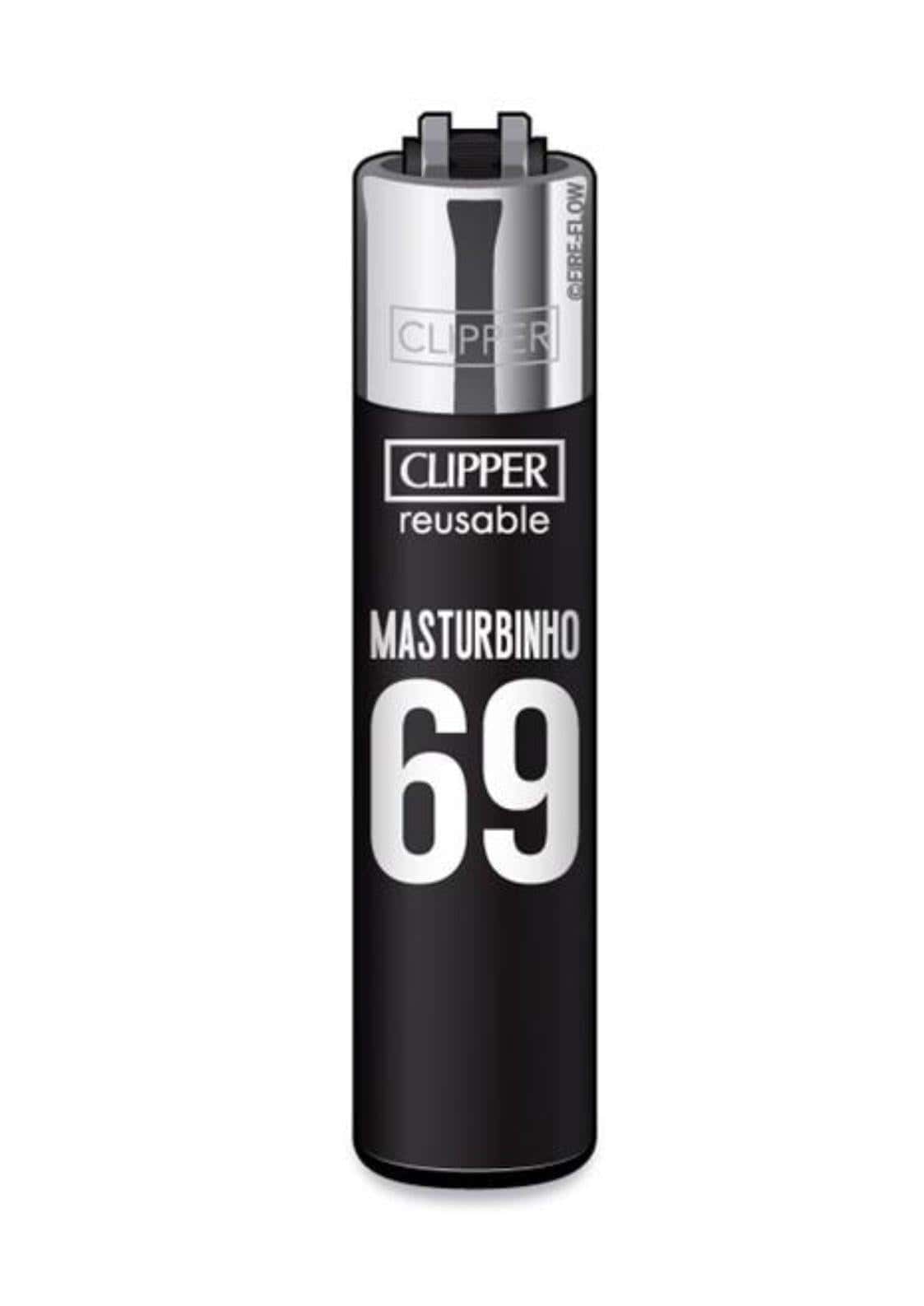 Schwarzes clipper feuzeug mit silbernem deckel und weißer 69 text ideal für gothic kleidung und horror stil