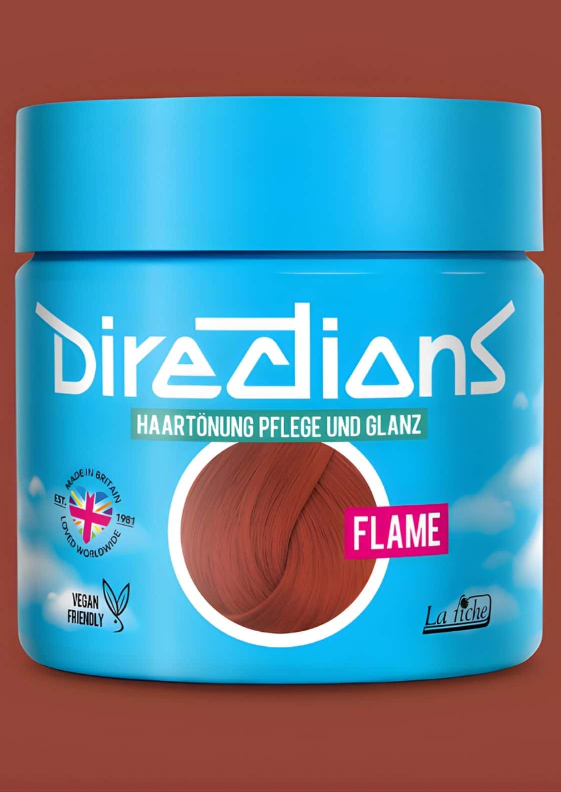 Vibranter blauer directions haartönung jar 100ml in flame mit gleichmäßiger farbverteilung für hellem haar