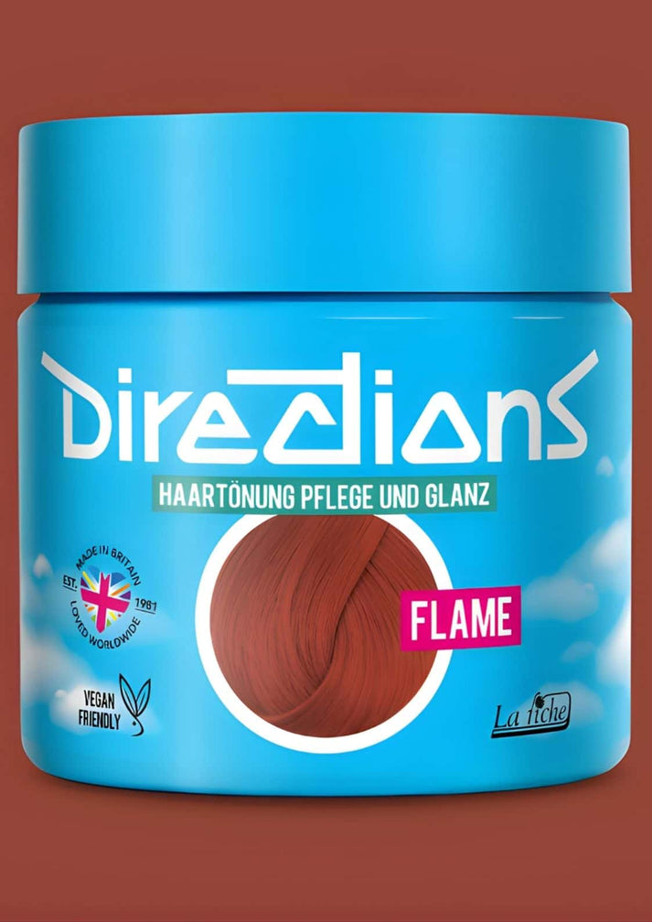 Vibranter blauer directions haartönung jar 100ml in flame mit gleichmäßiger farbverteilung für hellem haar