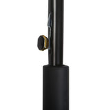 Schwarze Metallstange mit Einstellknopf.