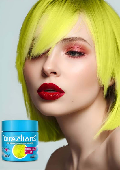 Flo yellow directions semi-permanente conditioning haartönung in neongelb für blondiertes haar pflegende formel