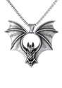 Silberfarbene Fledermaus-Anhänger-Halskette