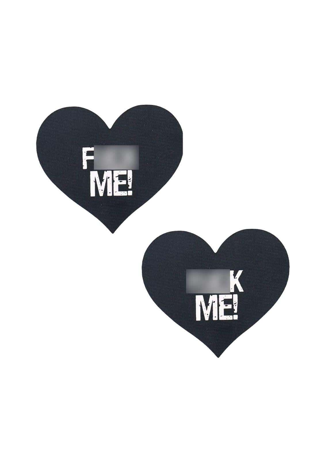 FUCK ME! Herz Schwarz - Nippel Pastie