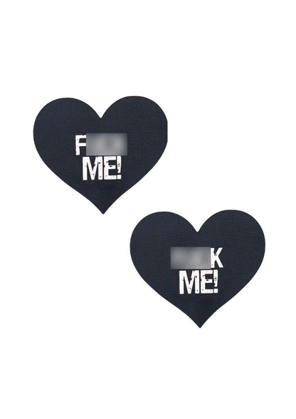 FUCK ME! Herz Schwarz - Nippel Pastie