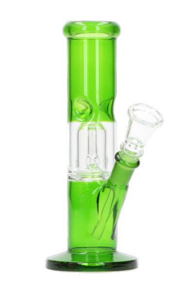 Grüne Glasbong.