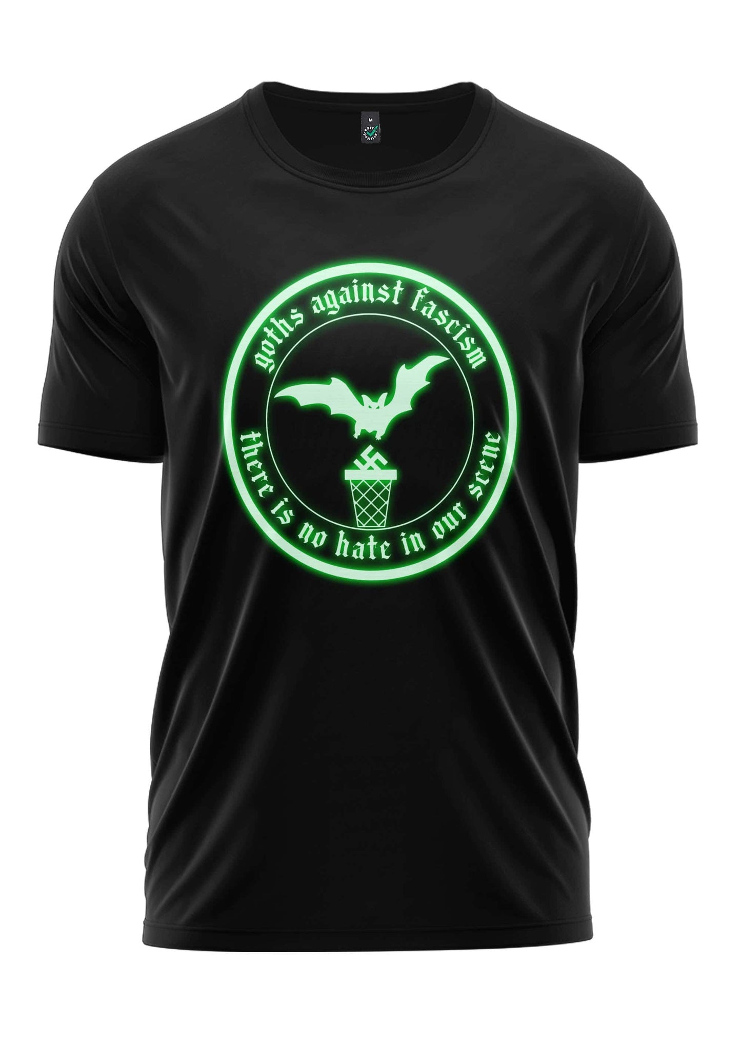 Goth against fascism / Glow in the dark (neue Version) - Shirt