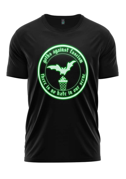 Goth against fascism / Glow in the dark (neue Version) - Shirt