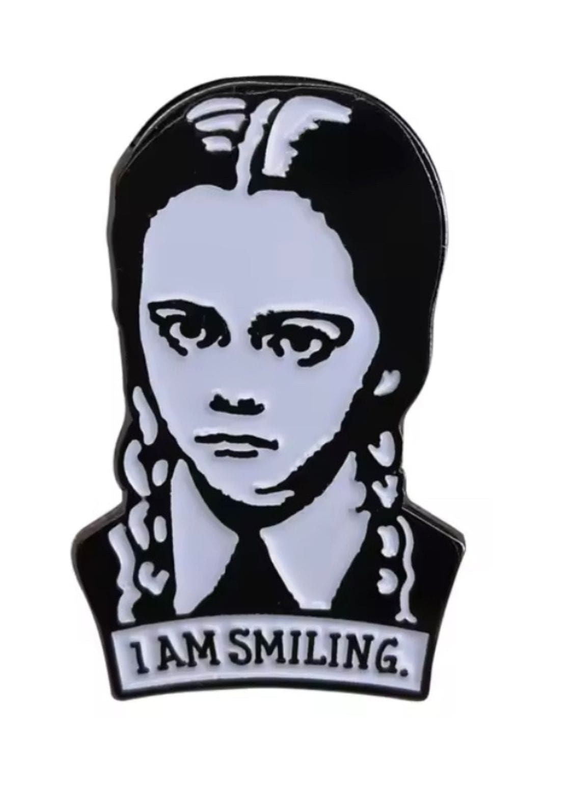 Wednesday Addams-Emaille-Anstecknadel.