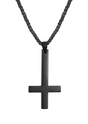 INVERTED CROSS BLACK - NECKLACE - JEWLERY