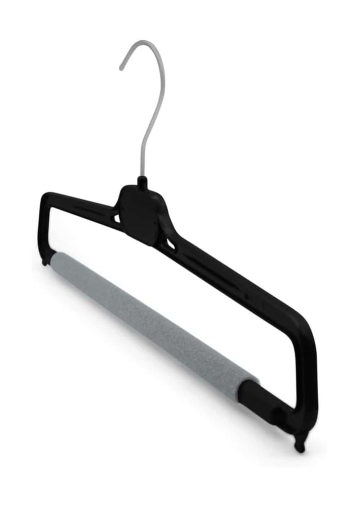 Schwarzer und grauer gepolsterter kleiderbügel mit metallhaken rutschfest breite 10 stück geeignet für gothic kleidung