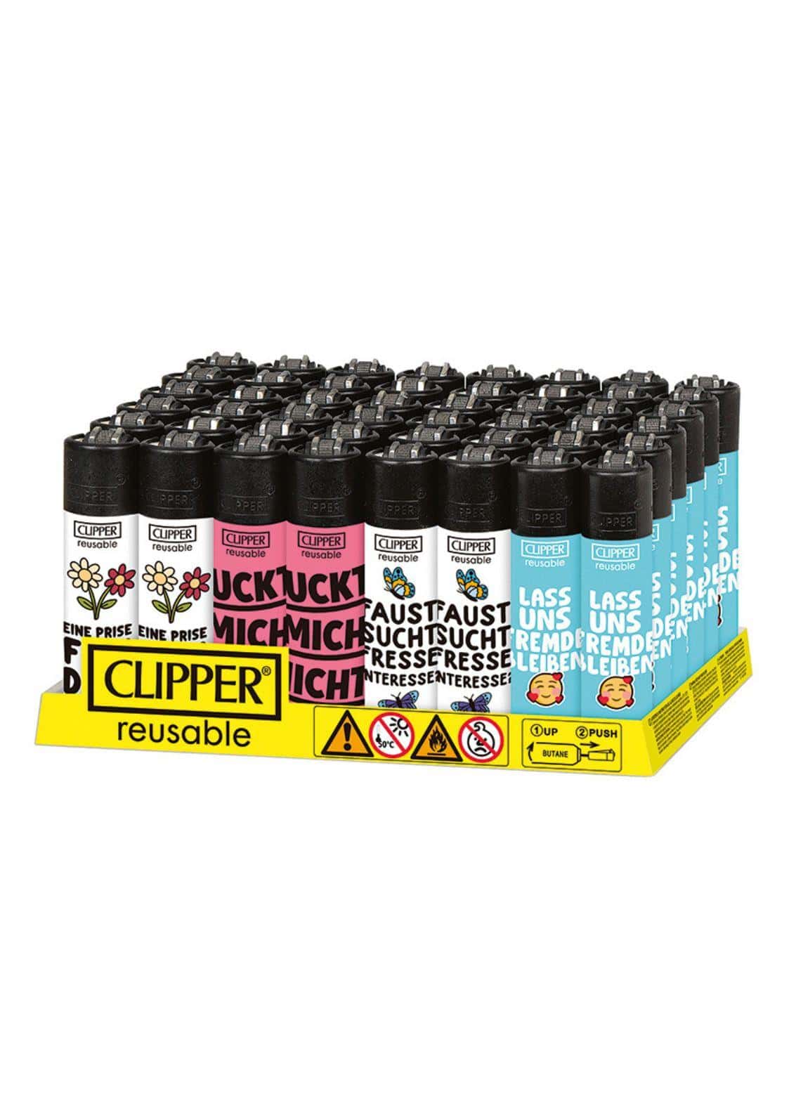 Lass uns Fremde bleiben / FUCK OFF - Clipper Feuerzeug nachfüllbar