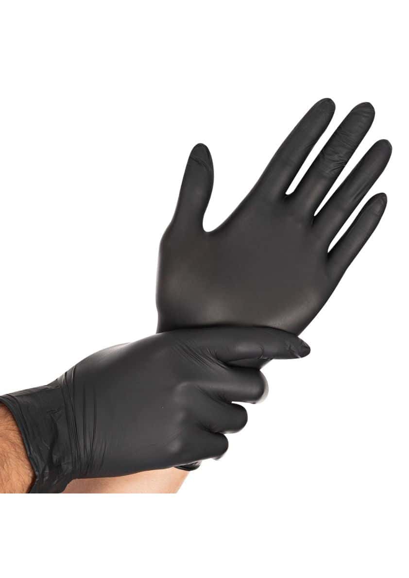 Schwarze latex handschuhe aus tierfreundlichen produkten für haarfarbe anleitung und haarschutz