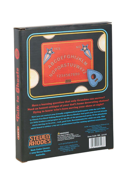 Rotes und schwarzes ouija board mit blauer planchette spirituelle und alphabet für geisterkommunikation steven rhodes