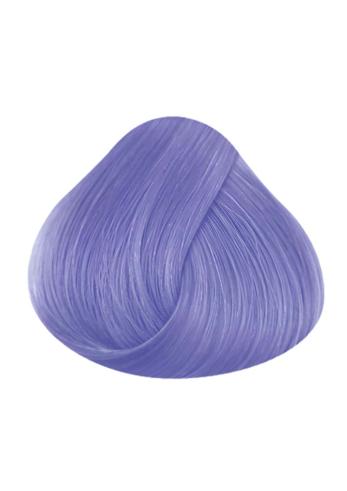 Ein sanftes pastelllila haartönungsbeispiel mit glänzenden strähnen in tapered form lilac directions 100ml semi-permanent