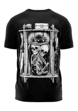 Lizzy and Jill schwarzes T-Shirt mit Skeletten im Glas