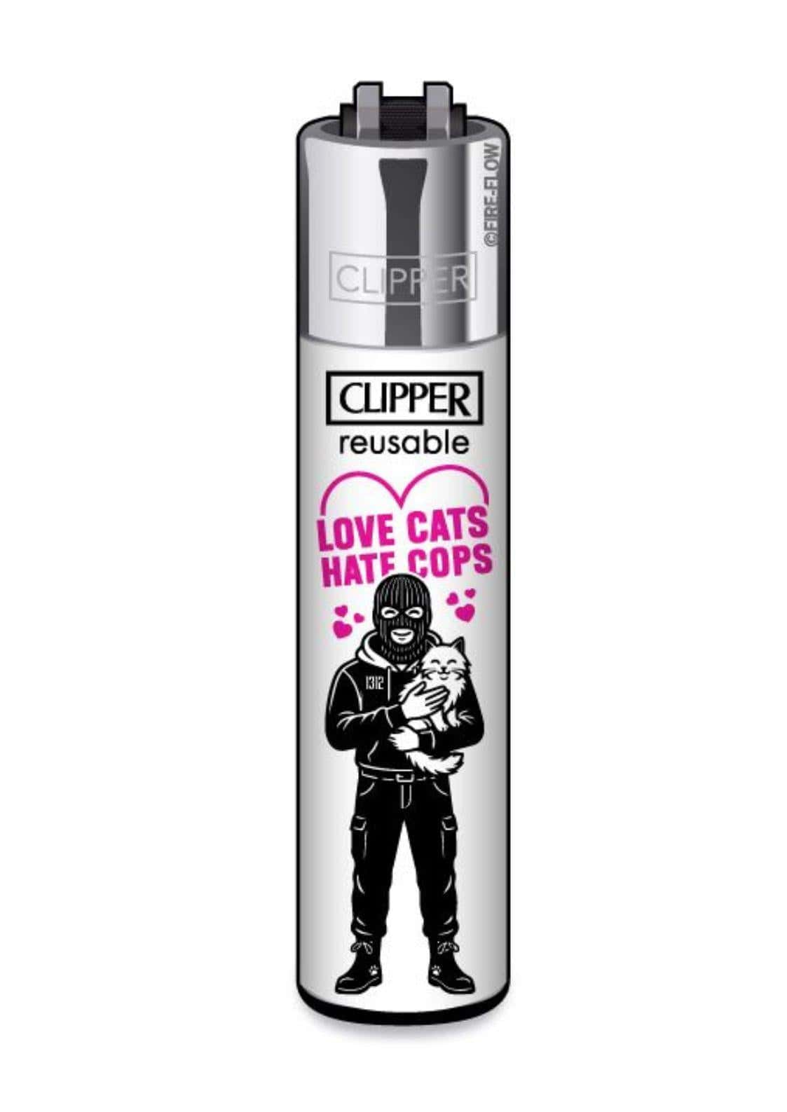 Love Cats Hate Cops / FFX Still Not Loving Police #4 - Clipper Feuerzeug nachfüllbar