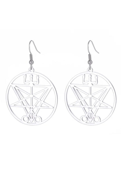 Lucifer Edelstahl Ohrringe mit Pentagramm-Design aus China
