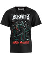 Schwarzes T-Shirt mit dem Motiv ’Merry Krampus’.