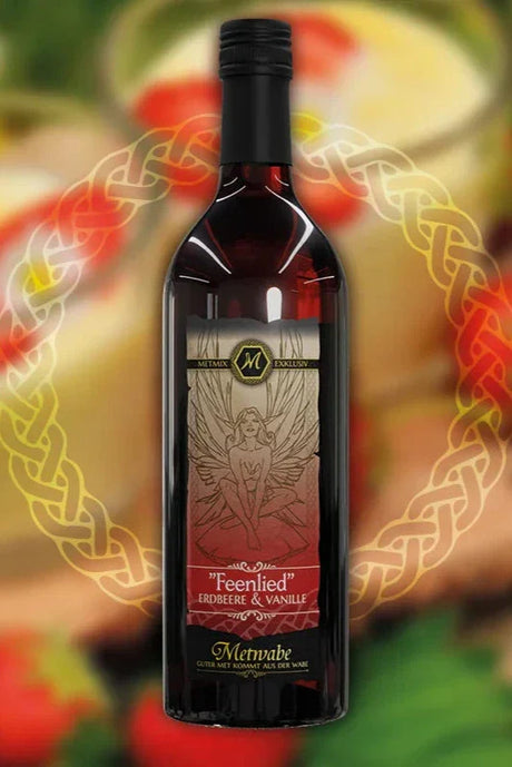 Eine Flasche Rotwein.