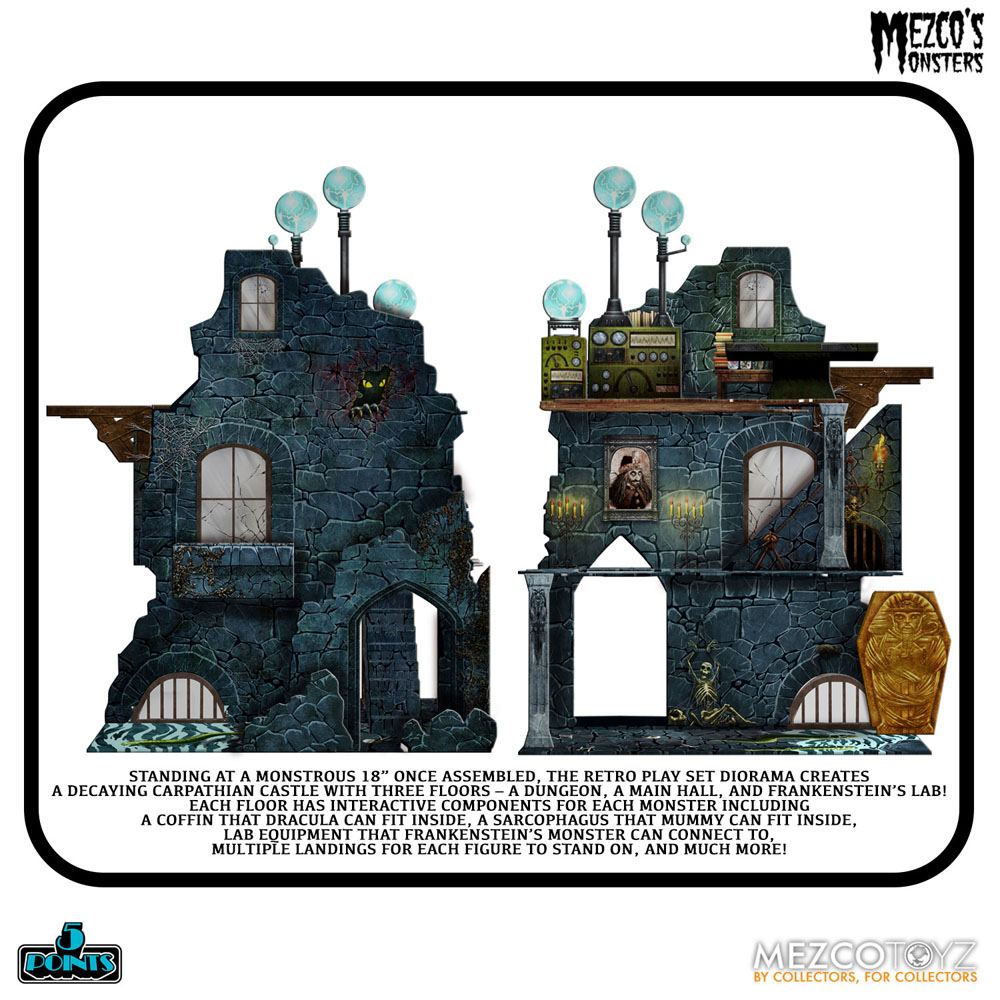 MEZCO´S MONSTERS TOWER OF FEAR DELUXE BOX SET 5 FIGUREN