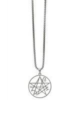 Gaia lizenzierte NECRONOMICON-Halskette mit silbernem Pentagramm
