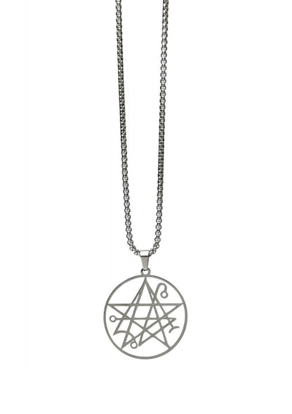 Gaia lizenzierte NECRONOMICON-Halskette mit silbernem Pentagramm