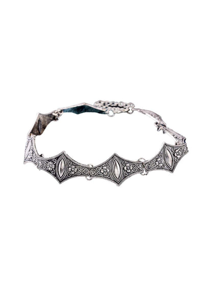 Neo gothic silver filigranarmband mit markasitsteinen und filigranen details in gotischem silberdesign