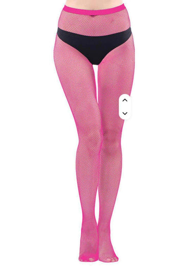Helle pinke gothic netzstrumpfhose mit maschengröße s und schwarzem bund aus netzmaterial