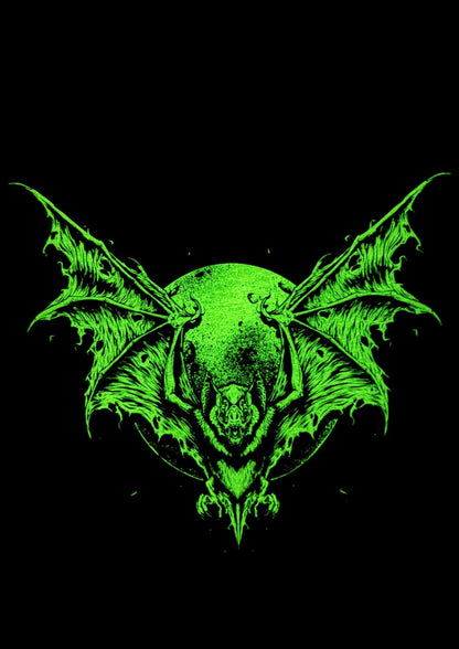 Grünes Fledermaus-T-Shirt-Design