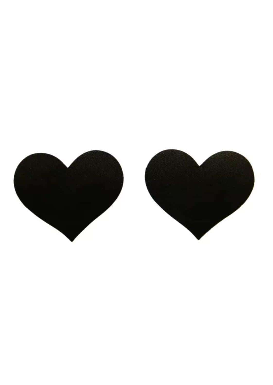 Nippel pasties herz schwarz schwarze herzförmige haftpads für gothic und dark fashion outfits