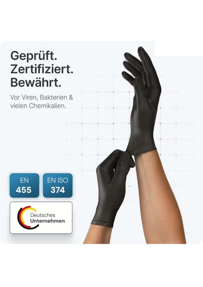 Schwarze nitril handschuhe werden getragen zur haarfarbe passt anleitungen mit nitril handschuhe pink