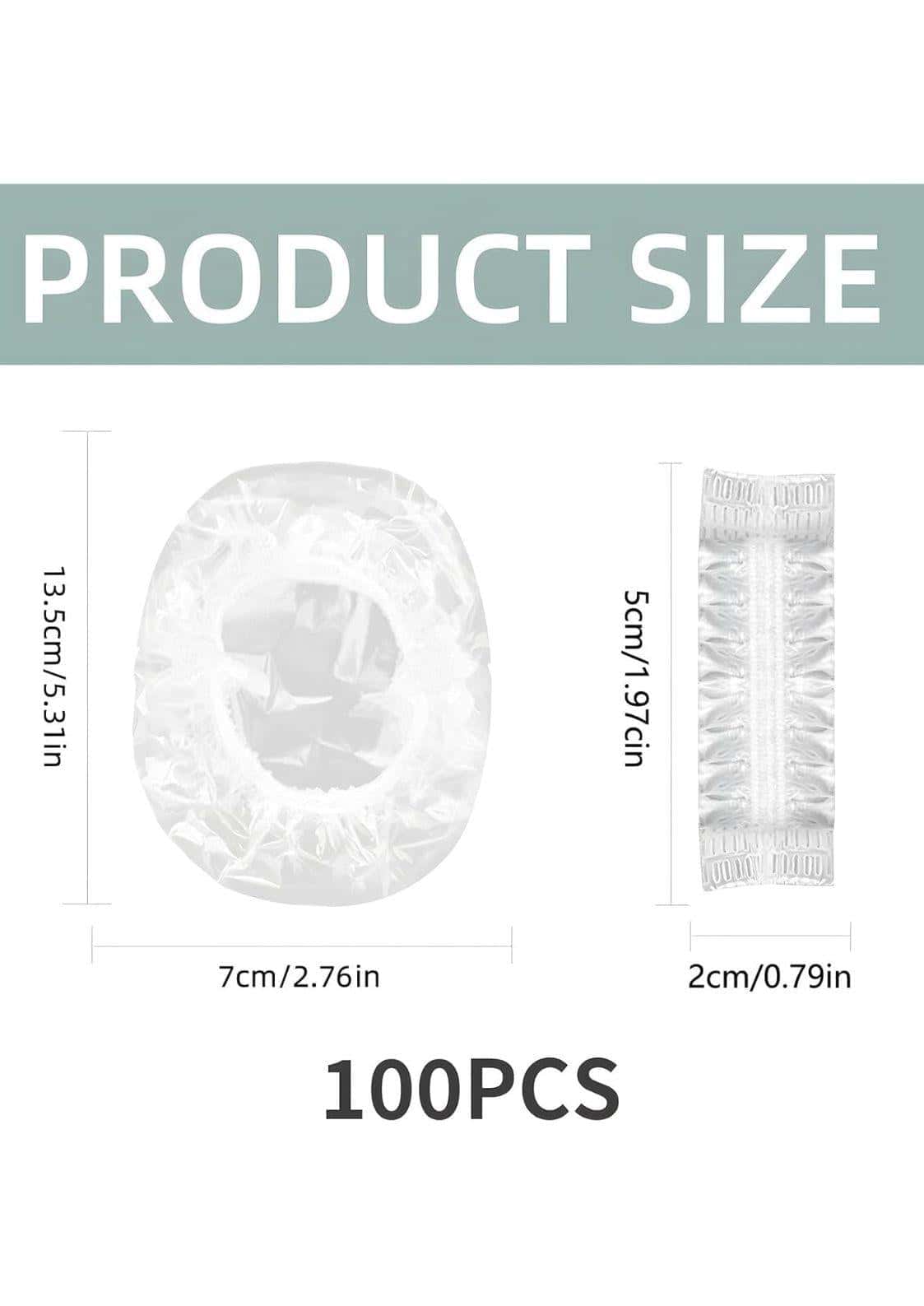 Transparente ohrenschützer aus klarem kunststoff mit elastischem rand für saubere colorationen beim haarfärben