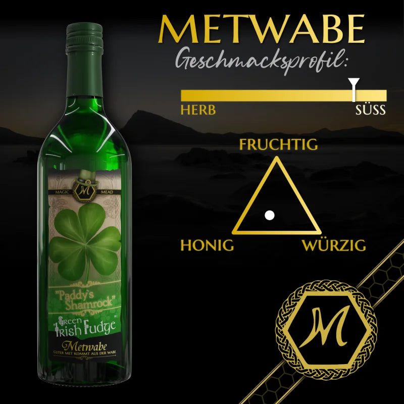 PADDY´S SHAMROCK MAGIC MEAD ’GREEN IRISH FUDGE’ 0,75l 7%