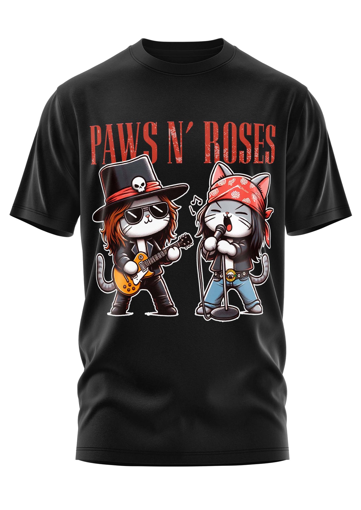 PAWS N ROSES - SHIRT - T-SHIRT