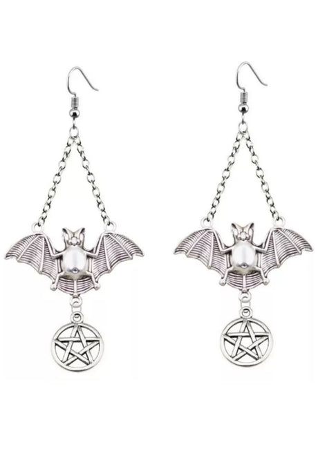 PENTAGRAM BAT - EARRINGS - JEWLERY
