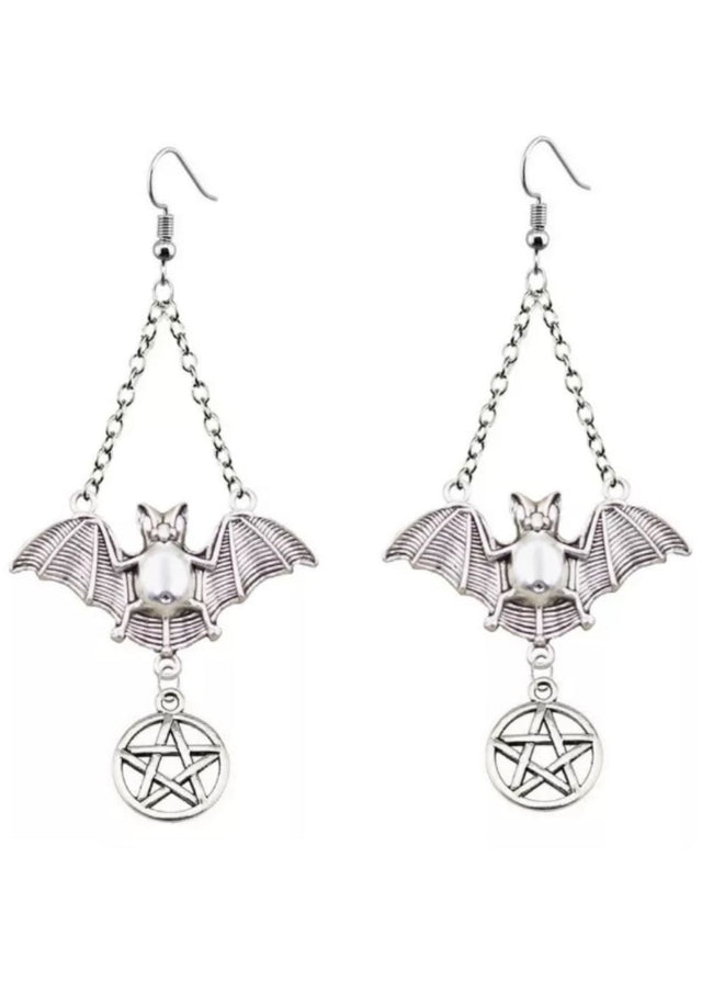 PENTAGRAM BAT - EARRINGS - JEWLERY