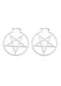 PENTAGRAM SIMPLE - EARRINGS - JEWLERY