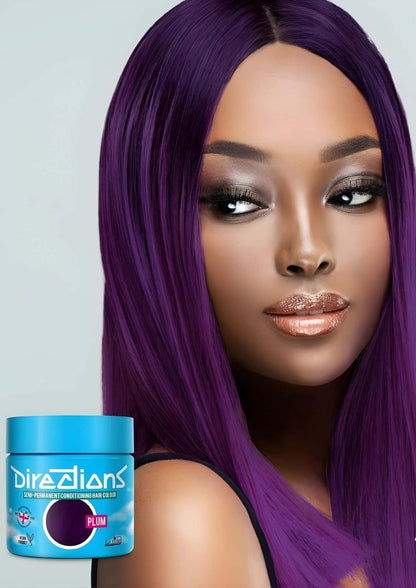 Plum Directions 100ml haartönung in tiefes violett für blondiertes haar und natürliche haarfarbe im blauen tiegel