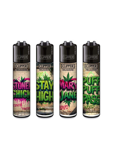 Clipper Feuerzeuge mit unterschiedlichen Graffiti Designs