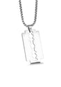 Rasierklinge-Halskette Kette Silber Edelstahl Design