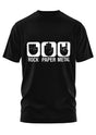 Schweres Unisex T-Shirt Rock Paper Metal aus strapazierfähigem Stoff