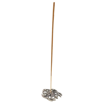 Silberfarbener metall räucherstäbchenhalter mit kunstvollem floralem design für run away vampire incense sticks