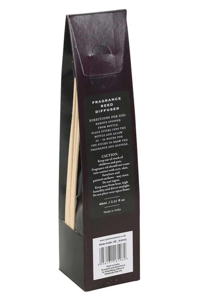 Run away vampire reed diffuser mit schwarzer verpackung und hellen wooden sticks für duftverbreitung