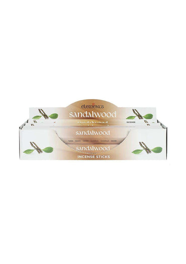 Weiße karton-displaybox mit elements marke sandalwood incense sticks für räucherstäbchen verwenden