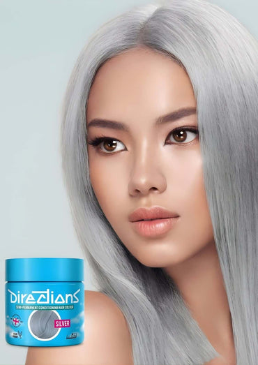 Vibrante blaue directions 100ml haartönung in kühles silber für graues haar in 100ml jar