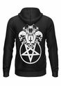 Schwerer Unisex Hoodie mit Schädel-Pentagramm-Print aus recyceltem Polyester