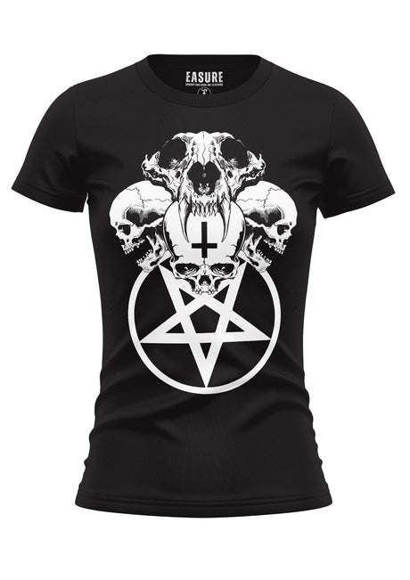 SKULL PENTAGRAM - GIRLIE SHIRT - GIRLIE